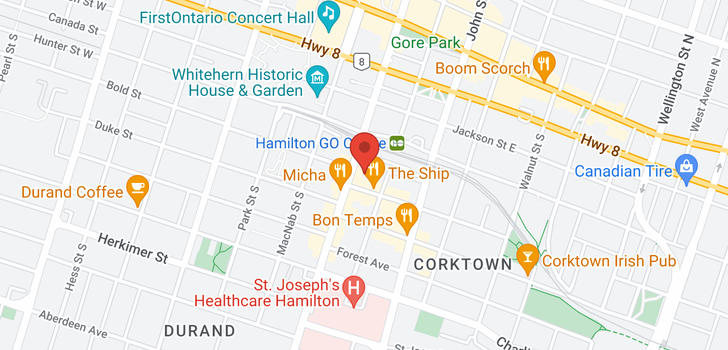map of 1203 -  135 JAMES Street S